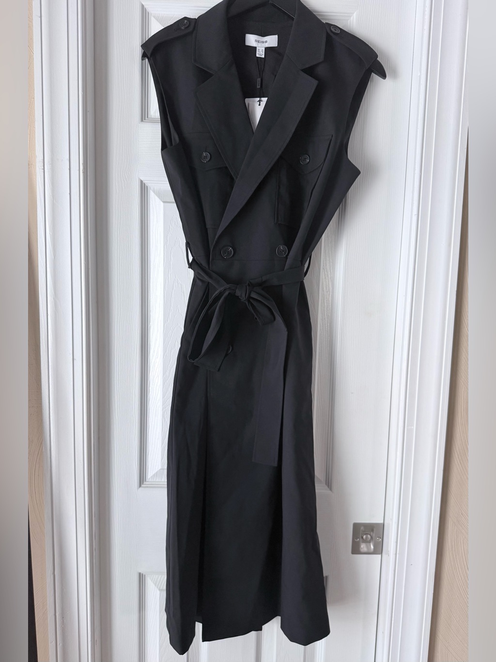 Nwt Reiss Kimora Button Front Midi Dress Sz 8